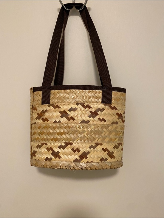 Handbags - Tote Bag Straw Lined Market Casual Bag